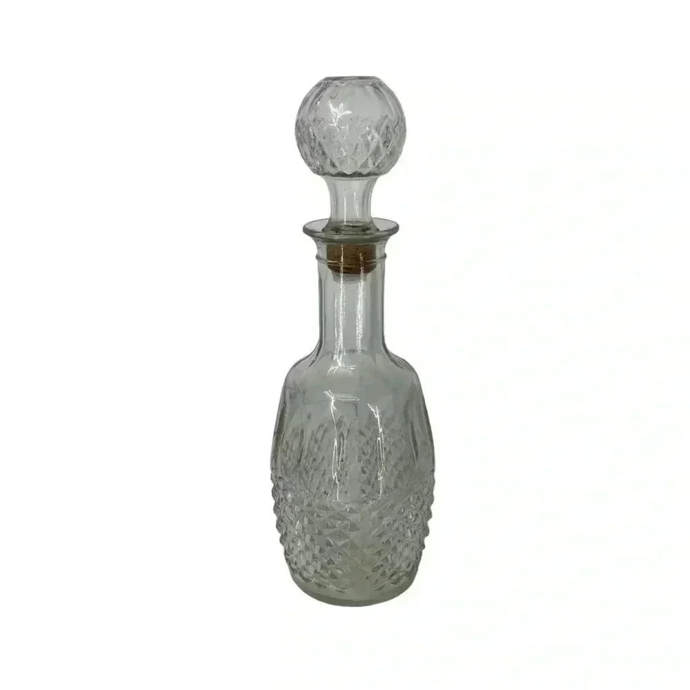 VINTAGE MOGEN DAVID 1982 GLASS WHISKEY DECANTER CORK STOPPER CLEAR - Picture 4 of 7